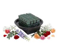 Shop4allsorts Small Florist Foam With Planter - Floral Wet Foam Block - Cube Florist Foam For Fresh Flowers - Floral Arranging Brick - 16cm x 16cm x 9cm.