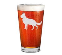 shop4ever German Shepherd Dog Breed Engraved Beer Pint Glass 16 oz. Dog Lovers Gift
