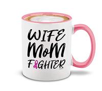 Shop4Ever Gift for Breast Cancer Survivor Wife Mother Fighter Pink Ribbon Awareness Novelty Ceramic Coffee Mug Tea Cup