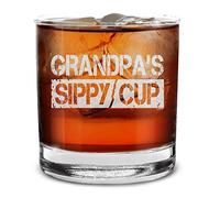 shop4ever Grandpa's Sippy Cup Engraved Whiskey Glass Promoted To Grandpa New Grandpa