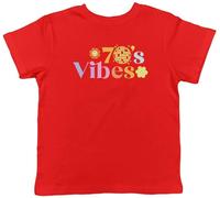 Shopagift 70's Vibes Kids T-Shirt 1970 Punk Funk Rock Reggae Hip Rock N Roll Childrens Tee Boys Girls