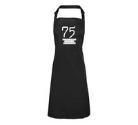 Shopagift 75th Birthday Apron Mens Womens Cooking BBQ Chef DIY Cook - Black