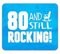 Shopagift 80 and still Rocking Funny Birthday Mouse Mat Pad 24cm x 19cm