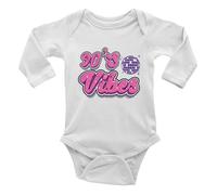 Shopagift 90's Vibes Baby Grow Vest Bodysuit 1990 Grunge Rock Rap Hip Hop Pop R&B Music Boys Girls L/S
