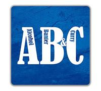 Shopagift AB&C Alcohol Banter & Curry 2 Pack Coasters - 9cm x 9cm