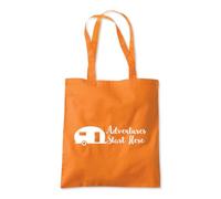 Shopagift Adventures Start Here Caravan Motor Home Camper Tote Shopping Beach Bag 10 Litres Capacity - 42cm x 38cm