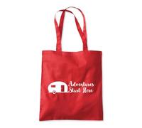 Shopagift Adventures Start Here Caravan Motor Home Camper Tote Shopping Beach Bag 10 Litres Capacity - 42cm x 38cm