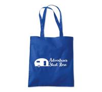 Shopagift Adventures Start Here Caravan Motor Home Camper Tote Shopping Beach Bag 10 Litres Capacity - 42cm x 38cm