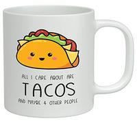Shopagift All I Care About are Tacos White 10oz Novelty Gift Mug Cup