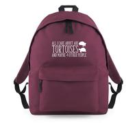 Shopagift All I Care About Are Tortoises And 4 People Backpack Rucksack 18 Litres Capacity - 42cm x 31cm x 21cm
