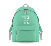Shopagift All I Need In Life Is Food Sleep and Chess Backpack Rucksack 18 Litres Capacity - 42cm x 31cm x 21cm