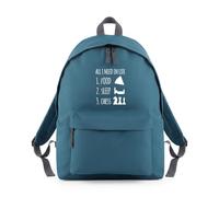 Shopagift All I Need In Life Is Food Sleep and Chess Backpack Rucksack 18 Litres Capacity - 42cm x 31cm x 21cm