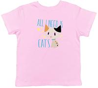 Shopagift All I Need is Cats (Light Spotty Cat) Childrens Kids T-Shirt