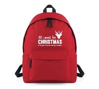Shopagift All I want For Christmas You Run Over Reindeer Backpack Rucksack 18 Litres Capacity - 42cm x 31cm x 21cm