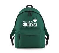 Shopagift All I want For Christmas You Run Over Reindeer Backpack Rucksack 18 Litres Capacity - 42cm x 31cm x 21cm