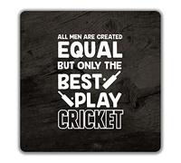Shopagift All Men Are Created Equal But Only Best Play Cricket 2 Pack Coasters - 9cm x 9cm
