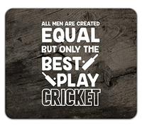 Shopagift All Men Are Created Equal But Only Best Play Cricket Mouse Mat Pad 24cm x 19cm
