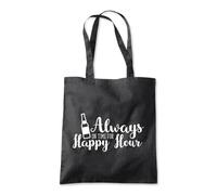 Shopagift Always On Time For Happy Hour Beer Lager Tote Shopping Beach Bag 10 Litres Capacity - 42cm x 38cm