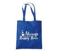 Shopagift Always On Time For Happy Hour Beer Lager Tote Shopping Beach Bag 10 Litres Capacity - 42cm x 38cm