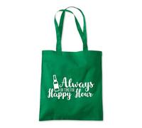 Shopagift Always On Time For Happy Hour Beer Lager Tote Shopping Beach Bag 10 Litres Capacity - 42cm x 38cm