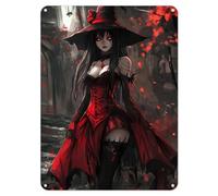 Shopagift Anime Vampire in Red Metal Poster Wall Sign Man Cave Shed Bar Bedroom Home Kitchen - A5