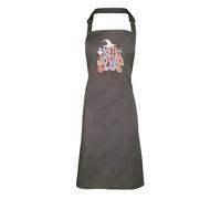 Shopagift Anti Social Witches Club Funny Halloween Witch Adults Apron for Cooking Chef DIY Kitchen - Grey