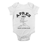 Shopagift Apres Ski Baby Vest Snow Lovers Club Skiing Bodysuit Boys Girls