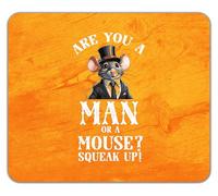 Shopagift Are you a Man or a Mouse? Speak Up Funny Joke Mouse Mat Pad 24cm x 19cm
