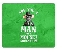 Shopagift Are you a Man or a Mouse? Speak Up Funny Joke Mouse Mat Pad 24cm x 19cm