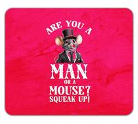 Shopagift Are you a Man or a Mouse? Speak Up Funny Joke Mouse Mat Pad 24cm x 19cm