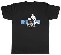 Shopagift Argentina Rugby Mens T-Shirt Supporters Fans World Cup Tee Black