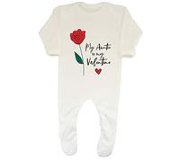 Shopagift Auntie is My Valentine Rose Baby Grow Romper Suit Gift
