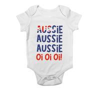 Shopagift Aussie Oi Oi Oi Baby Vest Australia Australian Outback Funny Joke Bodysuit Boys Girls
