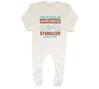 Shopagift Awesome and Amazing Stargazer Baby Romper Astronomer Cosmos Space Boys Girls Gift White