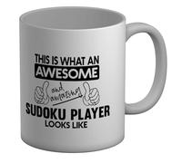 Shopagift Awesome and Amazing Sudoku Player Mug Number Puzzle Games White 11oz Large Ceramic Cup