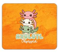 Shopagift Axolotl Obsessed Stacked Salamanders Mouse Mat Pad 24cm x 19cm