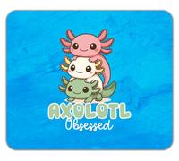 Shopagift Axolotl Obsessed Stacked Salamanders Mouse Mat Pad 24cm x 19cm