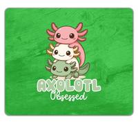 Shopagift Axolotl Obsessed Stacked Salamanders Mouse Mat Pad 24cm x 19cm
