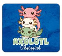 Shopagift Axolotl Obsessed Stacked Salamanders Mouse Mat Pad 24cm x 19cm