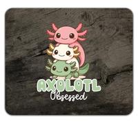 Shopagift Axolotl Obsessed Stacked Salamanders Mouse Mat Pad 24cm x 19cm