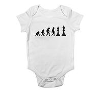 Shopagift Baby - Evolution of Chess Baby Vest Bodysuit White