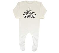 Shopagift Baby Happy Birthday Grandad Romper White