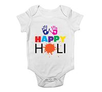 Shopagift Baby Happy Holi Vest Bodysuit White