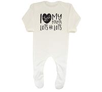 Shopagift Baby I Love My Mama Lots and Lots Sleepsuit Romper White