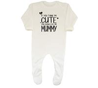 Shopagift Baby If You Think I'm Cute You Should See My Mummy Grow Romper Suit White
