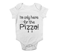 Shopagift Baby I'm Only Here for The Pizza Vest Baby Grow