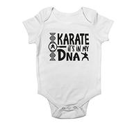 Shopagift Baby - Karate It's in My DNA Baby Vest Bodysuit White