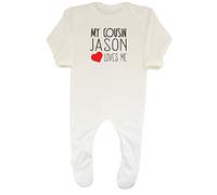 Shopagift Baby Personalised Any Name My Cousin Loves Me Romper White