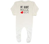 Shopagift Baby Personalised Any Name My Nanny Loves Me Romper White