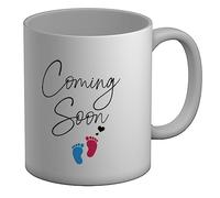 Shopagift Baby Reveal Mug Coming Soon Pregnancy Announcement White 11oz Large Gift Ceramic Cup